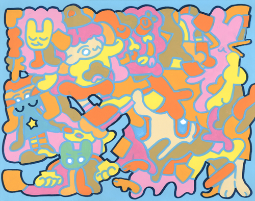 昨年度のハンディキャップアート大賞作品画像。鮮やかな色彩の抽象画。